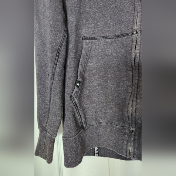Quicksilver gray hooded zip front sweater - Picture 6 of 7